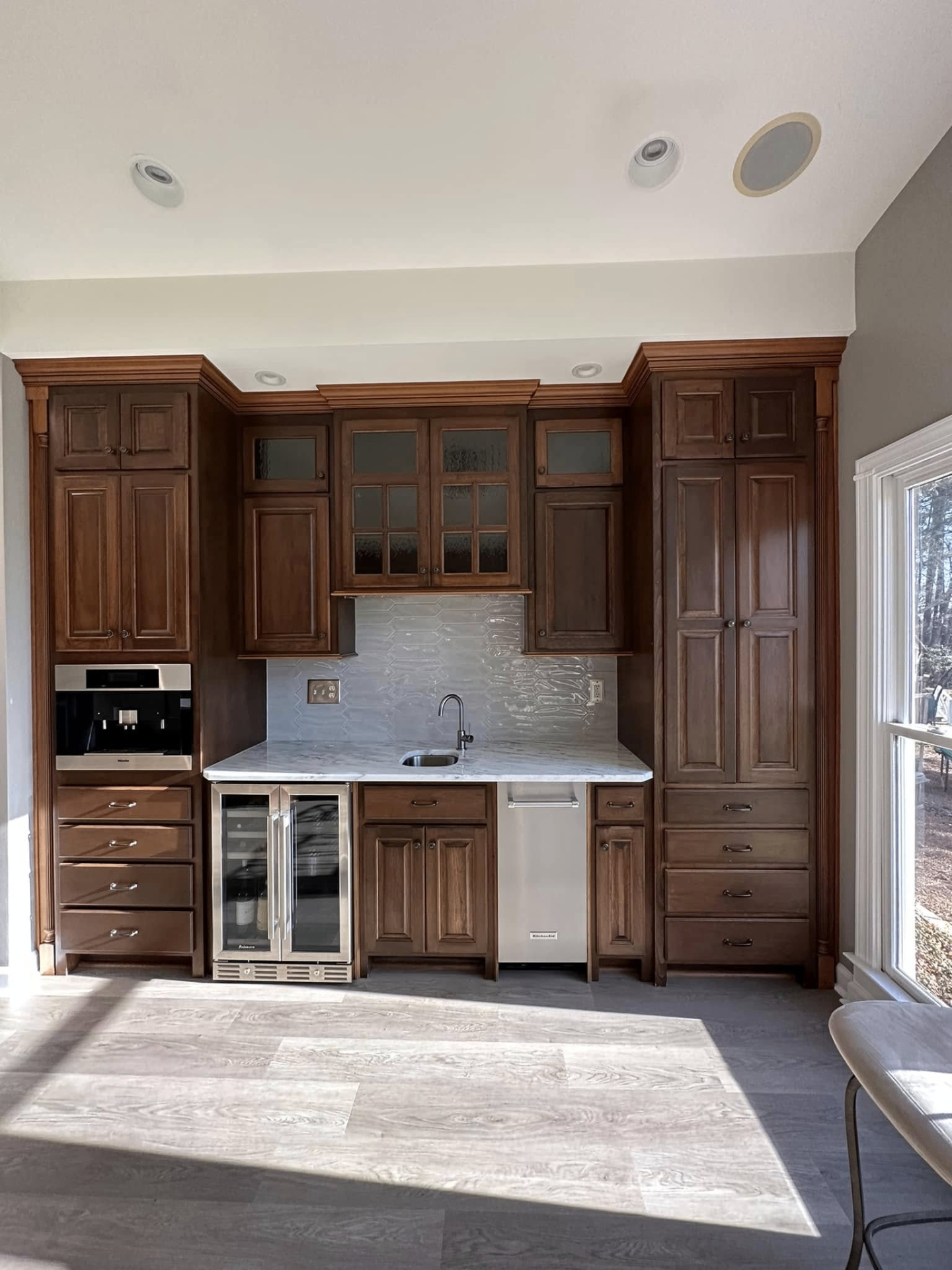 Cabinet Refinishing before